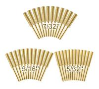 36pcs High Hardness Diamond Chainsaw Sharpener, Durable Emery Made, Easy to Install, 3 Sizes Titanium Plated Sharpening Wheels for Chainsaw Sharpener, 12 Pcs Each Size(5/32'', 3/16'', 7/32'')