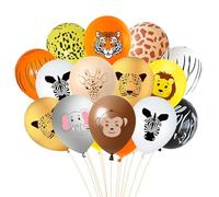 36Pcs Jungle Safari Animal Print Balloons Kit- Safari Party Decorations, Animal Balloons, Jungle Theme Party Decorations Supplies, Animal Kids' Party Balloons, Leopard Print Balloons
