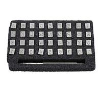 36Pcs Leather Stamp Pattern Number Alphabet Punch Set with 1pc Stainless Steel Handle, 6.5mm - Alloy Stamping Tools for DIY Leather Craft, Bags, Wallets, Belts and