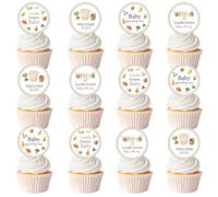 36PCS Locally Grown Baby Shower Cupcake Toppers, Fruit Vegetables Cake Picks Locally Grown Baby on The Way Cake Decorations for Farmer’s Market Theme Welcome Baby Gender Reveal Party Supplies