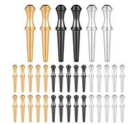 36pcs Metal Cribbage Board Pegs, Brass Cribbage Pegs Tapered Design Cribbage Pins Fit 1/8 Holes Cribbage Traditional Board Game for Friends and Family, 3 Colors