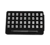 36Pcs Metal Stamp Punch Tool 1/8 (3mm) Number Letter Stamp Set Digital Printing Punch English Letter Punch for Stamping Metal, Leather, Wood