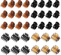 36Pcs Mini Hair Clips for Women&Girls-Small Bobby Pins Set with Black & Brown,Non-Slip Hair Grips for Daily Styling,Makeup,Party&Office,Strong Hold for All Hair Types