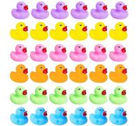 36pcs Mini Rubber Duck Bath Duck Toys, Cute Rubber Ducks For Toddlers Boys Girls, Squeak and Floating Ducks Bulk Baby Shower Duck Decorations And Birthday Party Gift (6 Colors)