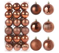 36Pcs Mini Size Baubles, 40mm Christmas Ball Ornaments with Strings