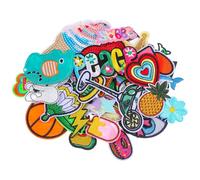 36Pcs Mixed Embroidered Patches, Assorted Styles, Pink Theme, Iron On Sew Applique, DIY Repair Patches for Jeans, Clothes, Backpacks, Western Cowgirl