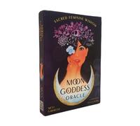 36Pcs Moon Goddess Oracle Fortune Telling Card Game Fun Mystical Tarot Card Mysterious Divination Deck Oracle Card Party Game Moon Goddess Oracle