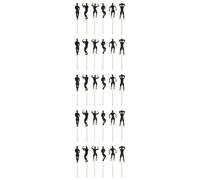 36pcs Muscular Shaped Paper Cake Picks Decor Black