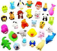 36Pcs Novelty Animal Pencil Rubber Erasers, Cute Puzzle Animal Erasers Set, for Party Favors, Games Prizes, Carnivals, Children, Students, Stationery, School Creative Toy