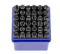36pcs Number and Letter Punch, 6mm Carbon Steel Stamping Tool Set Imprinting Metal Stamping kit for Metal Wood Leather Plastic