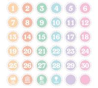 36Pcs Number Marker Stickers, Line up Dots for Classroom Floor Stickers Supplies Table Spots for Classroom, Number Marker Decorations for Kindergarten & Primary School
