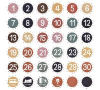 36pcs Number Spot Markers Stickers, 4 Inch Round Classroom Line up Helpers Stickers Colorful Number Dots Sit Spot Marker School Labels Decoration for Classroom Preschool Kindergarten Floor