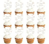 36Pcs On Cloud Nine Cupcake Toppers Cloud Baby Shower Decorations White Sky Clouds Cake Decoration We Are on Cloud Nine Decor for On Cloud 9 Baby Shower Party Decor Supplies