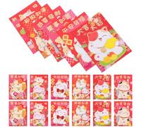 36pcs Paper Red Packets for Chinese New Year 2025 Red Envelopes