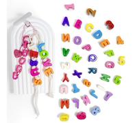 36Pcs Plastic Letter Beads, 20mm Large Letter Beads for DIY Arts and Alphabet Beads Keychain Craft，Acrylic Jewelry Making Crafts - A to Z
