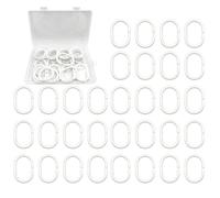36Pcs Plastic Shower Curtain Rings White Shower Curtain Hooks for Bathroom Shower Rods