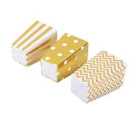 36PCS Popcorn Boxes Paper Large Capacity Top Opening Lightweight Portable Popcorn Cups (Gold)