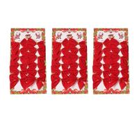 36Pcs Red Bows for Christmas Tree,Velvet Small Wreath Bow Ribbon Present Topper Decorations Ribbons Bowknot Decoration,for Home Kitchen Party DIY Crafts,Christmas Tree,Wreaths,Garland Decor (Red)