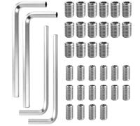 36Pcs Refrigerator Door Handle Screws Mounting Freezer W11366418 Wrench | Small Screws for Dometic Fridge Handle Replacement, Stainless Steel Refrigeration Set Screw, Silver