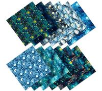 36Pcs Scrapbook Paper Pads, 6x6in Blue Starry Sky Patterned Paper, Creative Craft Papers, Decoupage Papers Sheets, Cardstock for Scrapbook Supplies, Journal, Albums and DIY Decor