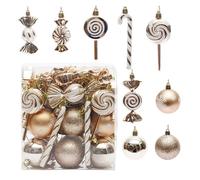 36pcs/set Christmas Tree Balls Ornament Colorful Baubles Decorations For Holiday Wedding Party Large Decorations