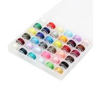36PCS Sewing Machine Bobbin Threads Sewing Machine Accessories Bobbins Sewing Machine Bobbins Sewing Thread Set Prewound Sewing Thread with Storage Case Box for Hand Stitching,DIY Crafts