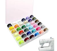 36PCS Sewing Machine Bobbin Threads with Bobbin Multi Colored Bobbins for Sewing Machine with Storage Case Bobbins Suitable for/Babylock/Janome/Brother/Singer/Elna Embroidery Machine