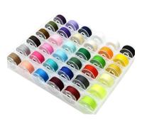 36Pcs Sewing Machine Bobbin Threads with Storage Case - Assorted Colors for Hand Stitching, Beading Strings, DIY Crafts, Durable and Easy to Organize(Random Color)