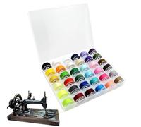 36Pcs Sewing Machine Bobbin Threads with Storage Case Pre-Wound Bobbins Set Assorted Colors Polyester Threads Sewing Machine Accessories for Brother Singer Babylock Janome Elna Kenmore Machines
