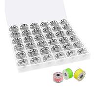 36PCS Sewing Machine Bobbins, Metal Universal Bobbins Spool with Storage Case for Brother Janome Toyota Kenmore Singer