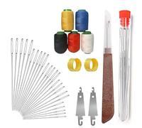 36PCS Sewing Tool Set Big Eye Stainless Steel Sewing Needles Kit Multi-Purpose Needle and Thread Kit Embroidery Tools Set Needle Thread Hand Repair Tool Portable Sewings Accessory for Stitching Crafts