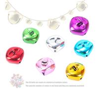 36Pcs Shining Vacuum Plated Crosses Bells Christmas Ornament Craft Supplies With Rustproof Hanging Rings Vacuum Plated Metallic Bells