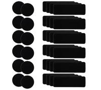 36PCS Shoe Patches for Holes, Black Shoe Heel Repair Patches Self-Adhesive Repair Patch Shoes Prevention Toe Heels Hole Rectangular Round Form Shoes Repairs Kits Tape Pads for Sneakers, 2 Styles