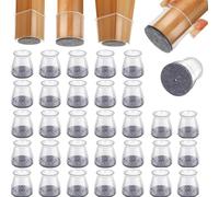36Pcs Silicone Chair Leg Floor Protectors, Transparent Chair Leg Protectors Felt Pads, Floor Protectors for Furniture Legs for Protecting Hardwood/Tile Floors From Scratches and Noise (Fit:23-34mm)