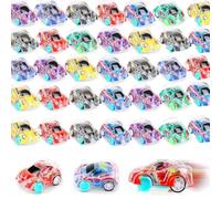 36Pcs Small Pull Back Cars Mini Push and Go Car Toy Little Racing Cars for Kids,Bulk Mini Toy Cars Party Bag Fillers for Toddlers Boys Girls 2+ Birthday Party Favours Return Gift,Filling Xmas Crackers