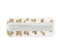 36PCS Solid Brass Nozzles M6x0.75mm For Propane Burner Conversion Kit With Apertures From 0.3mm To 1.9mm(Boxed)