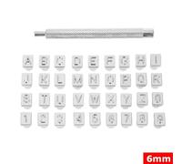 36pcs Stamping Tool Set Including Letters and Numbers for DIY Crafting and Projects (6mm)