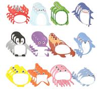 36Pcs Sticky Notes Pads,Teacher Sticky Notes Pads, Teacher Notepad Back to School Memo Pad Cute Cartoon Shape for Teen School Staff(Aquatic Creatures)