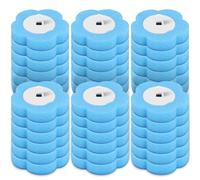 36Pcs Toilet Brush Replacement Head, Toilet Brush Cleaner Refills Disposable Cleaning System Bathroom Cleaning Wand for Sink Bathtub, Only Refills (Blue, 36Pcs Refill)
