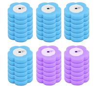 36Pcs Toilet Brush Replacement Head, Toilet Brush Cleaner Refills Disposable Cleaning System Bathroom Cleaning Wand for Sink Bathtub, Only Refills (Purple+Blue, 36Pcs Refill)
