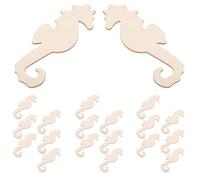 36pcs Unfinished Seahorse Wooden Cutout for DIY Craft Project