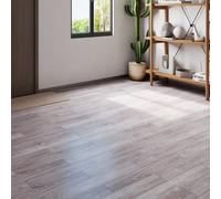 36Pcs White Brown Rustic Wood Grain Self-adhesive PVC Flooring