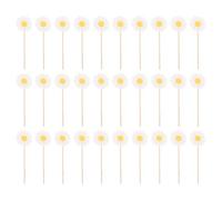36pcs White Paper Daisy Flower Cake Topper for Birthday Party Decor | Floral Theme Consistency, Dessert Table Setup, Cakes and Appetizers, Event Decorators, Party Planners