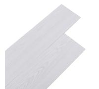 36PCS White Rustic Style Wood Plank PVC Laminate Flooring, 5 Square