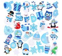 36pcs Winter Iron On Patches Xmas Embroidered Sew Applique Repair Patch Cute Snowflake Snowman Polar Bear Penguin Tree Wreath Candy Cane DIY Crafts for Clothing Jacket Jeans Pants Dress Backpack Hat