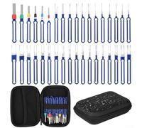 36Pcs Wire Terminal Pin Removal Tool Set,Stainless Steel Extractor For Automotive Electrical Connector Depinning, Safe O Ring Handle, Compact Case For Mobility(36Pcs)