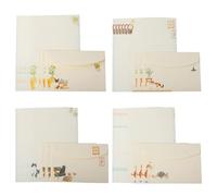 36Pcs Writing Paper and Envelopes Set, Cat Themed Letter Writing Set, 24 Pcs Letter Paper with 12 PCS Envelops, Letter Writing Set for Invitation Gifts Greeting Cards