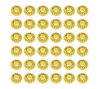 36Pcs Yootones 4mm Guitar Tuning Gears Hexagonal Guitar Shafts Gears Machine Head Gear Compatible with Classical Guitar String Accessory (Gold)