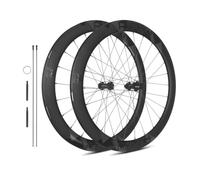 36T/54T Ratchet System 50mm Ultralight Carbon Fiber Rims 700C Road Bike Wheelset Sealed Bearings Hub Disc Brake Thru-Axle Wheels