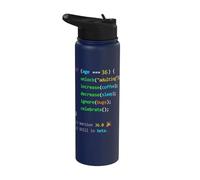 36th Birthday 36 Years Old Coder Humor Programmer Men Stainless Steel Insulated Water Bottle